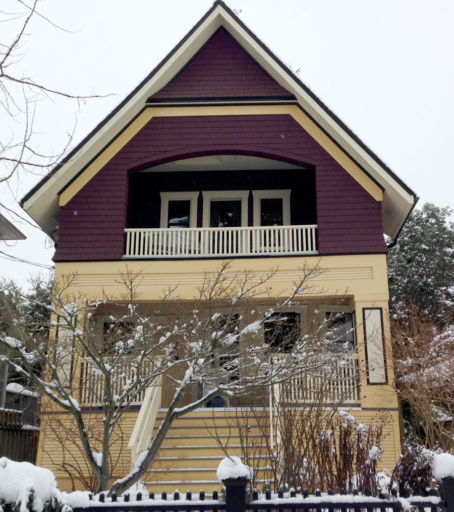 Photo of William Street home after being painted by Vancouver Painted Ladies